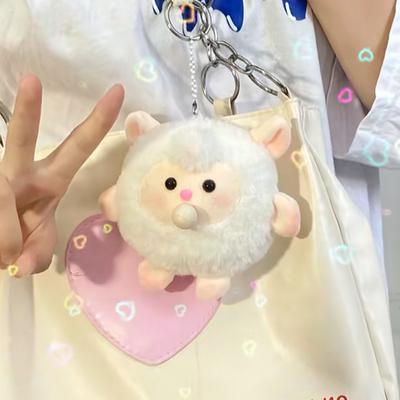 Handmade DIY Squeaking and Bubbles, Plush Doll Pendant Keychain Material Bag for Girlfriend