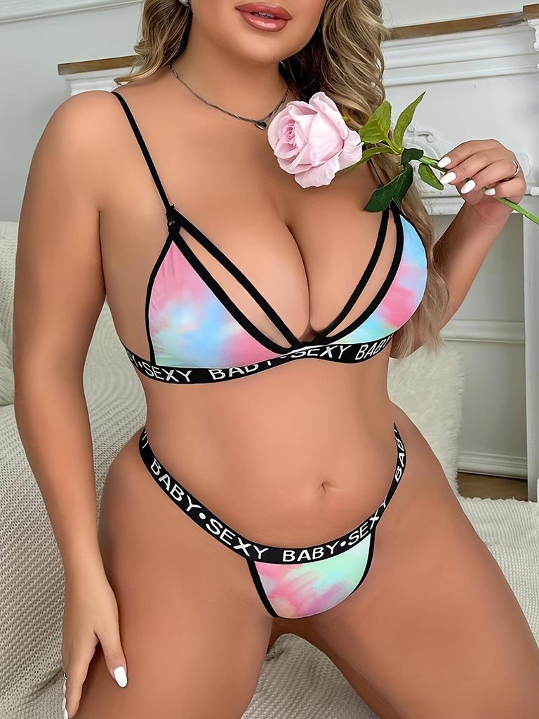 European & American Sexy Bikini Lingerie: Wire-Free Plus Size Bra for a Sleek Look