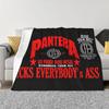 Pantera Fleece-Überwurfdecke, schwere Mental Rock Band-Decken für Sofa, Outdoor, warme Plüsch-dünne Steppdecke