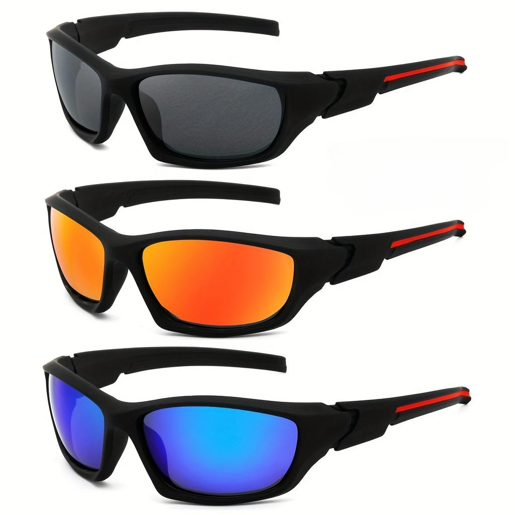3pcs New Bicycle Polarized Sunglasses Men's Cycling Sunglasses Driving Glasses Outdoor Sports Glasses