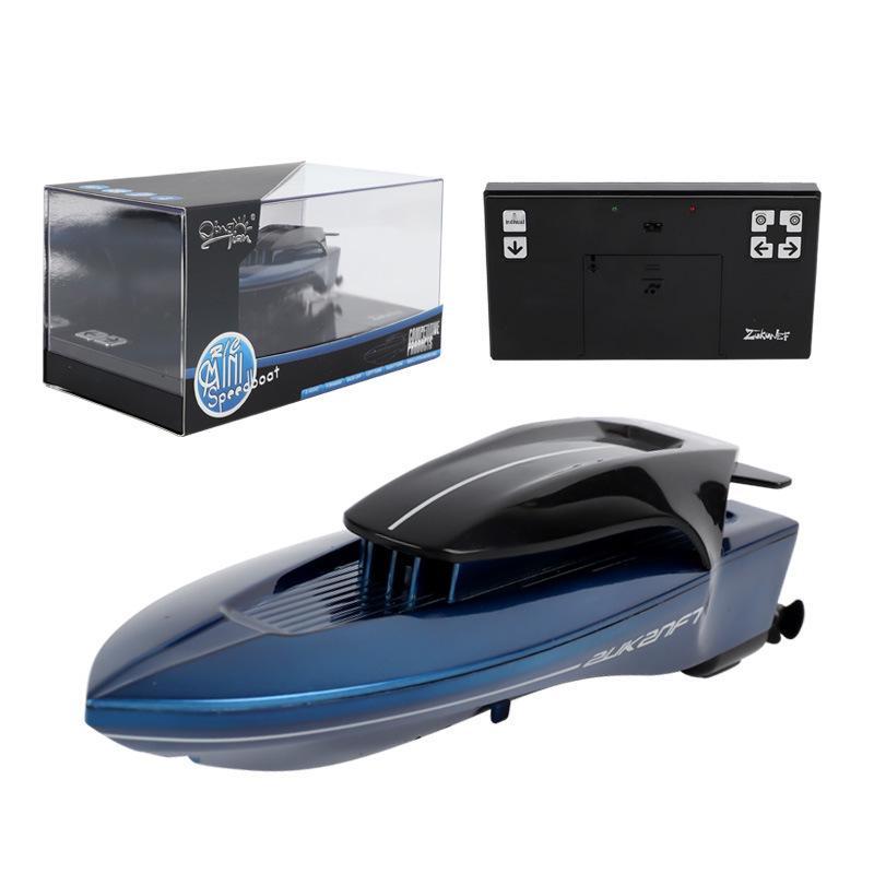 High-Speed 2.4G RC Motorboat with Lights - Children s Mini Toy Boat Model 888 синий