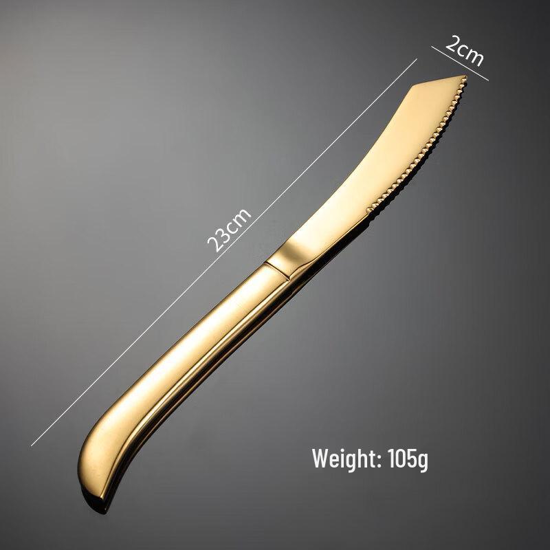 Qianxing 304 Stainless Steel Gold Salad Knife