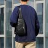 Men's Leather Chest Bag, Casual Large Capacity Crossbody Bag, Outdoor Trendy Backpack, Top Layer Cowhide Chest Shoulder Bag, Business