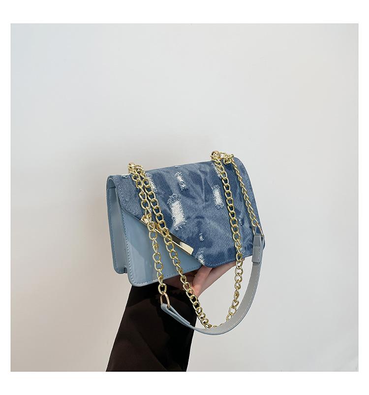 

Весна 2025 новый нишевый дизайн повседневная сумка через плечо женская сумка тренд этого года популярная контрастного цвета сумка-мессенджер маленькая квадратная сумка синий