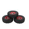 4 Pcs RC Car Wheel Set 2 Left 2 Right Plastic Rubber Lightweight Replacement Wheels for WLTOYS