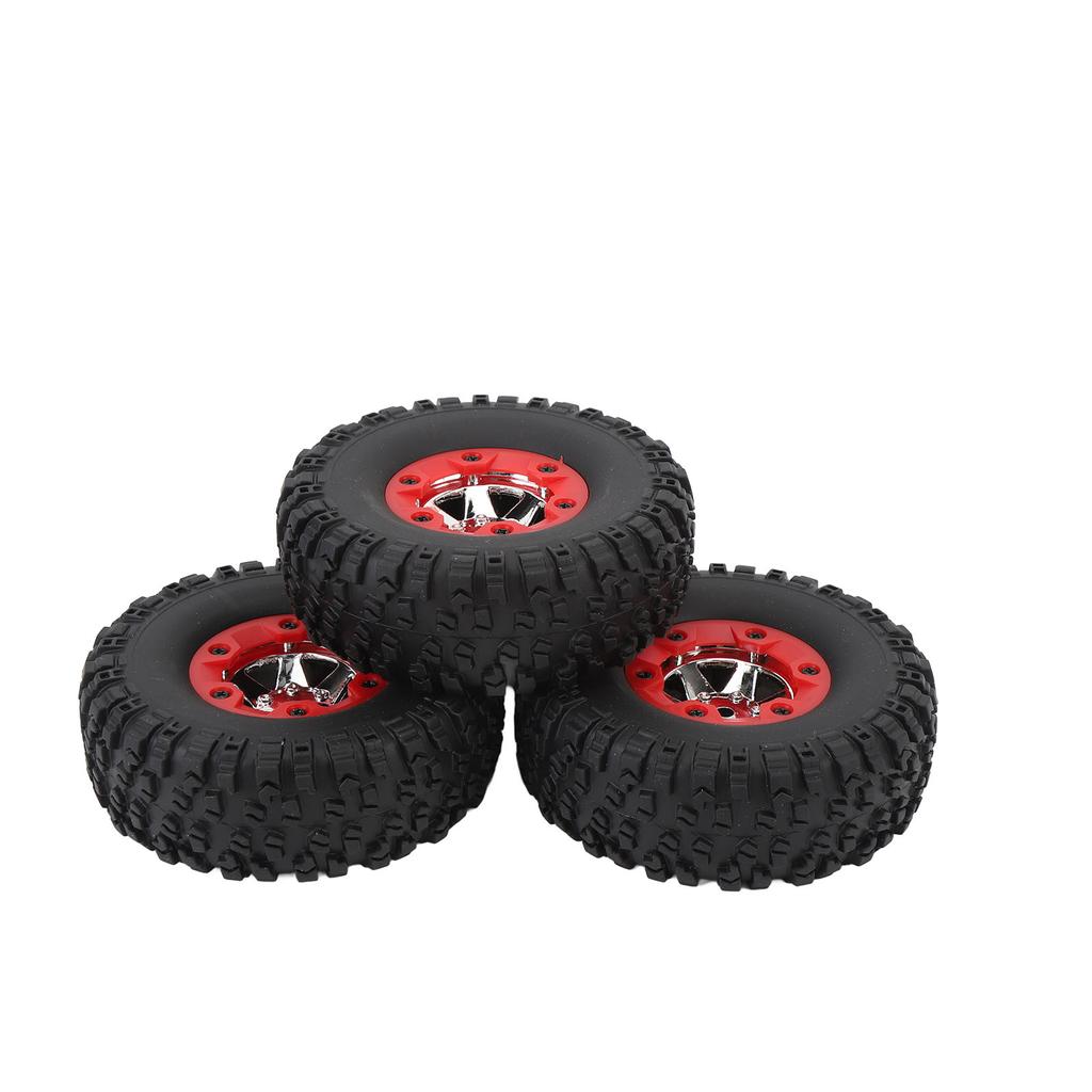 4 Pcs RC Car Wheel Set 2 Left 2 Right Plastic Rubber Lightweight Replacement Wheels for WLTOYS