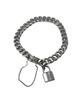 Sk8Er Rock Satin Cuban Chain Surgical Steel Bracelet ((Steel))