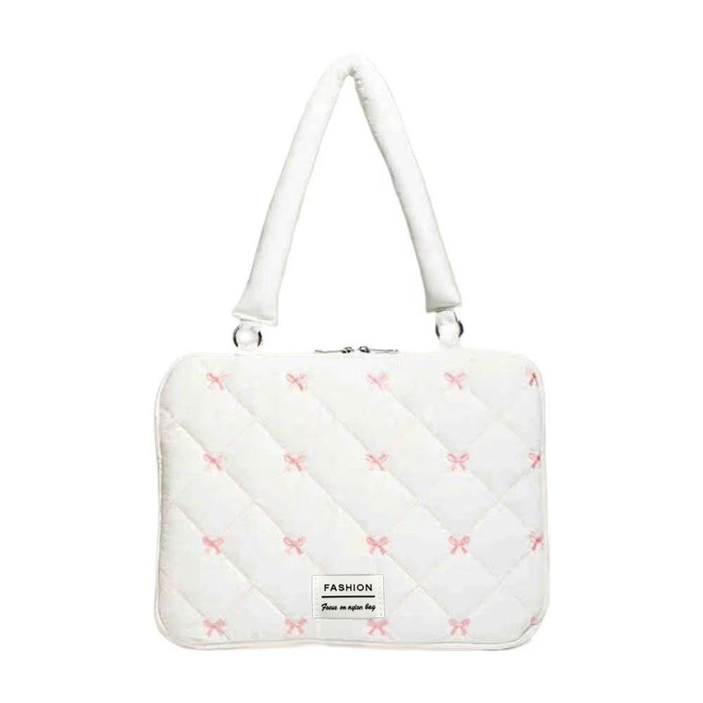 File Folder Bow Business Briefcases Large Capacity Laptop Bag Sweet Document Tote Bolsas  Commute