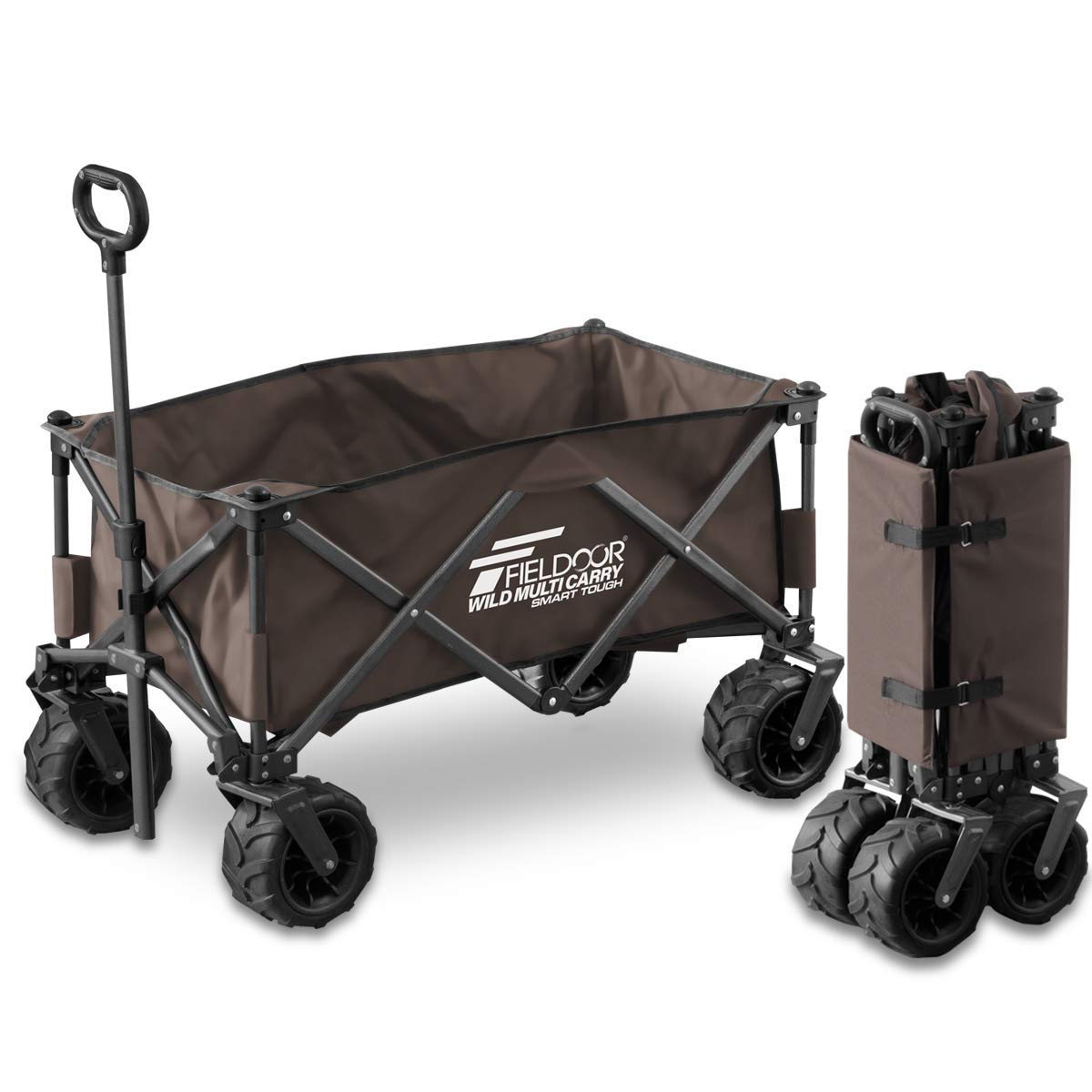 

Складная тележка для переноски FIELDOOR Wild Грузоподъемность 150 кг Компактное хранение Отдых на природе Кемпинг Отдых Умная многофункциональная тележка [Smart Tough] Многоцелевая ([A]