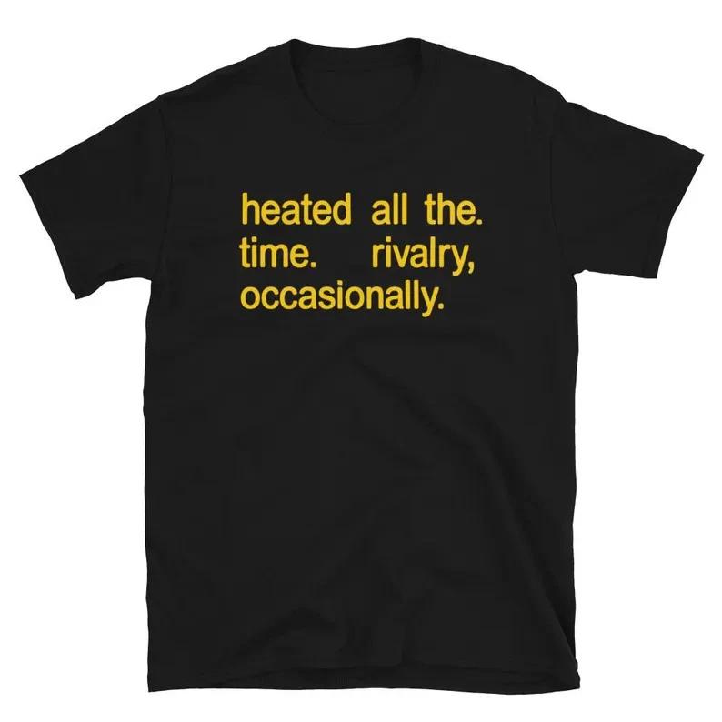 Funny Hockey Rivalry Shirt Heated All The Time Graphic Tee XL
