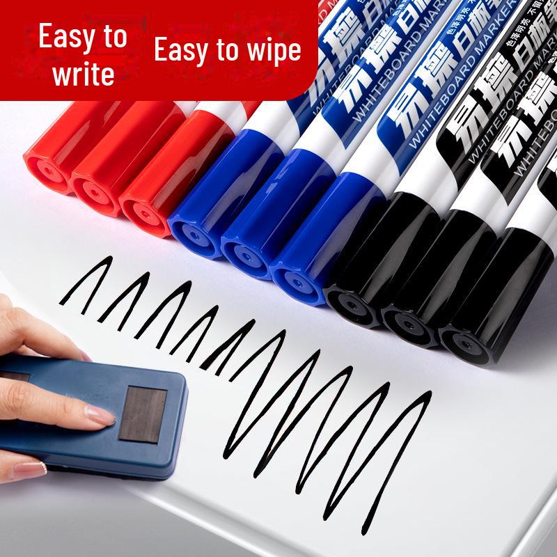 Teacher's Special Black Whiteboard Marker - Easy-to-Erase Stationery for Office and Classroom Use