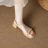 68022-1 Fashion women's sandals 2025 fashion summer new French temperament thick heel women's shoes