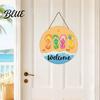 Wooden Hanging Sign Hello Summer Door Sign, Ice Pop Flip Flop Welcome Hanger, Outdoor Patio Decor Farmhouse Wreath for Front Home Porch Nautical Style
