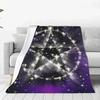 Satanische Wicca-Symbole Ziegen-Decke, Weiche Gemütliche Plüsch- Flanell-Überwurfdecke für Männer Frauen Erwachsene Luxuriöse Warme Decke Heimdekoration