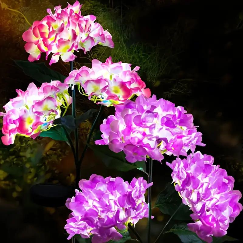 1 Stück Solarbetriebene Hortensienlaternen, Außenlandschaftslaternen, Gartenlaternen, Solarbetriebene Rasenlaternen, Rosenlaternen