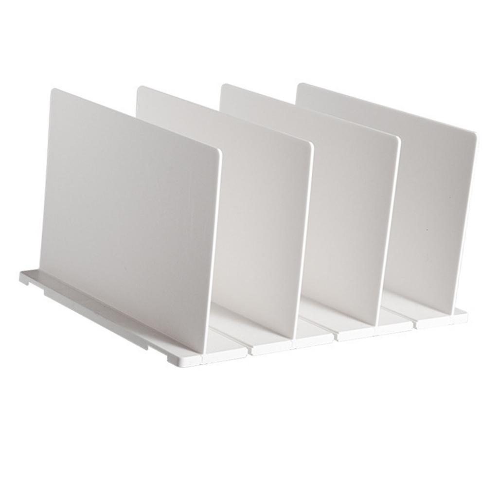 Shelf Divider White Sturdy Plastic Easy Assembly Adjustable Vertical Handbag Separator for Home