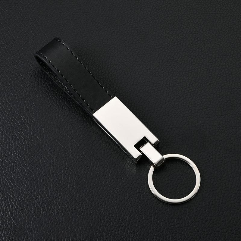 1Pc Keychain Personalized Metal Leather Key Ring Car Accessories Gift