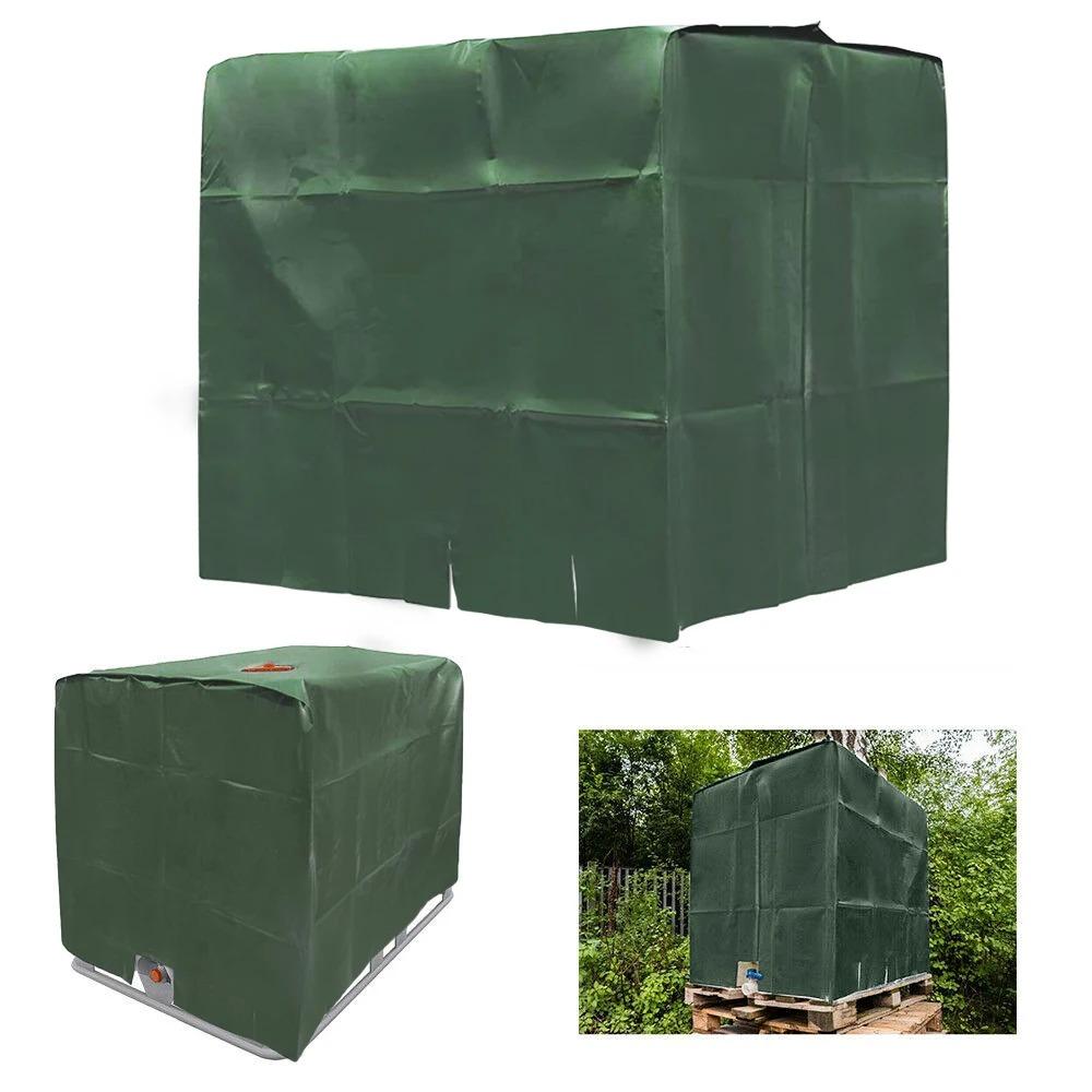 

IBC Tote Cover, 275 Gallon Guard for 1000L Garden Tank, Rugged Polyester Sun Cover for Outdoor Applications зелёный