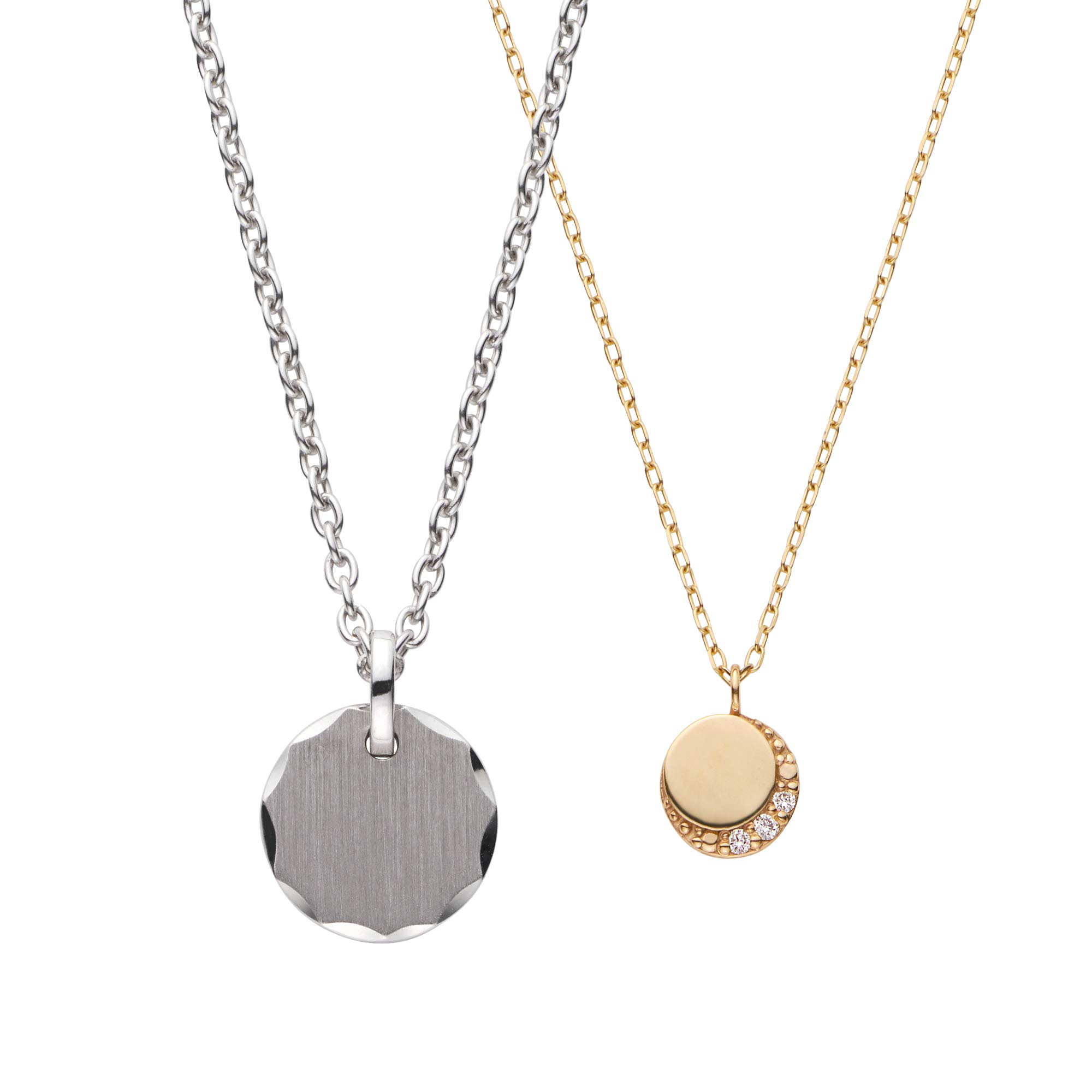 

Vendome Pair Necklace K10 Yellow Gold Diamond Black Diamond Ruby Beethelight GJVD0028 VA [Official] [VIE Aoyama] 0.01ct золотий