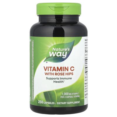 Vitamin C with Rosehip, 250 Capsules