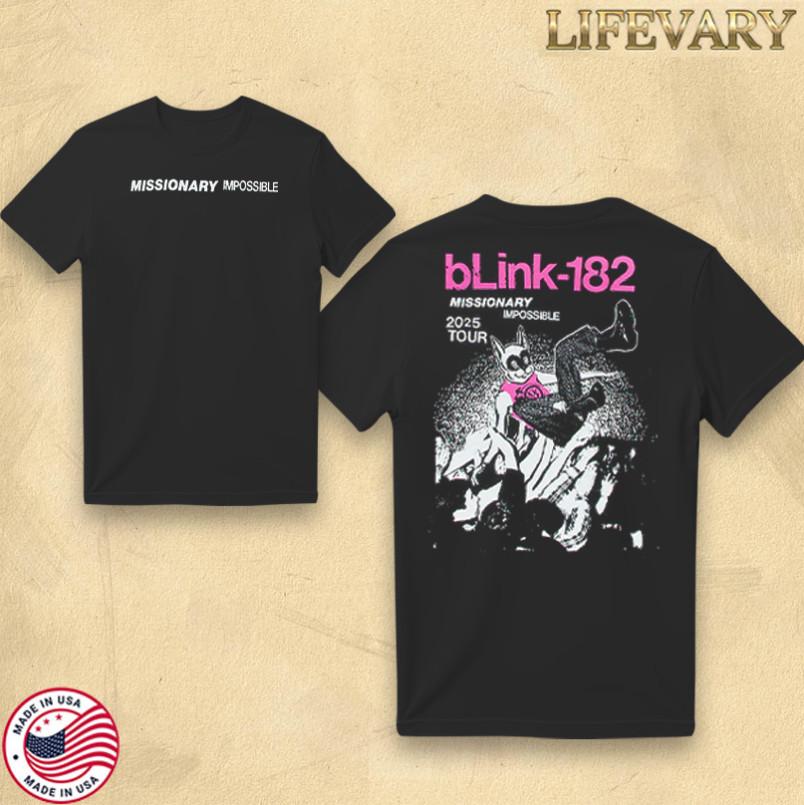Blink182 Missionary Impossible 2025 World Tour Official Limited Edition TShirt Unisex T-Shirt M