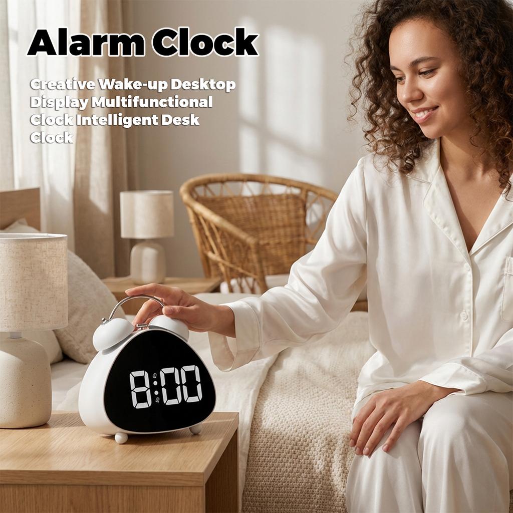 Creative Wake-up Desktop Display Multifunctional Clock Intelligent Desk Clock