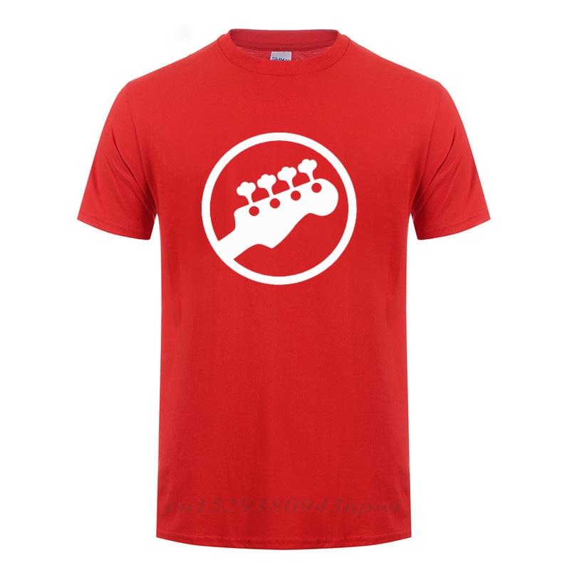Bass Headstock Guitar Symbol Guitarist Player Musicians Music Rock TShirt Funny Birthday Gift For Men O Neck Cotton T Shirt Tee