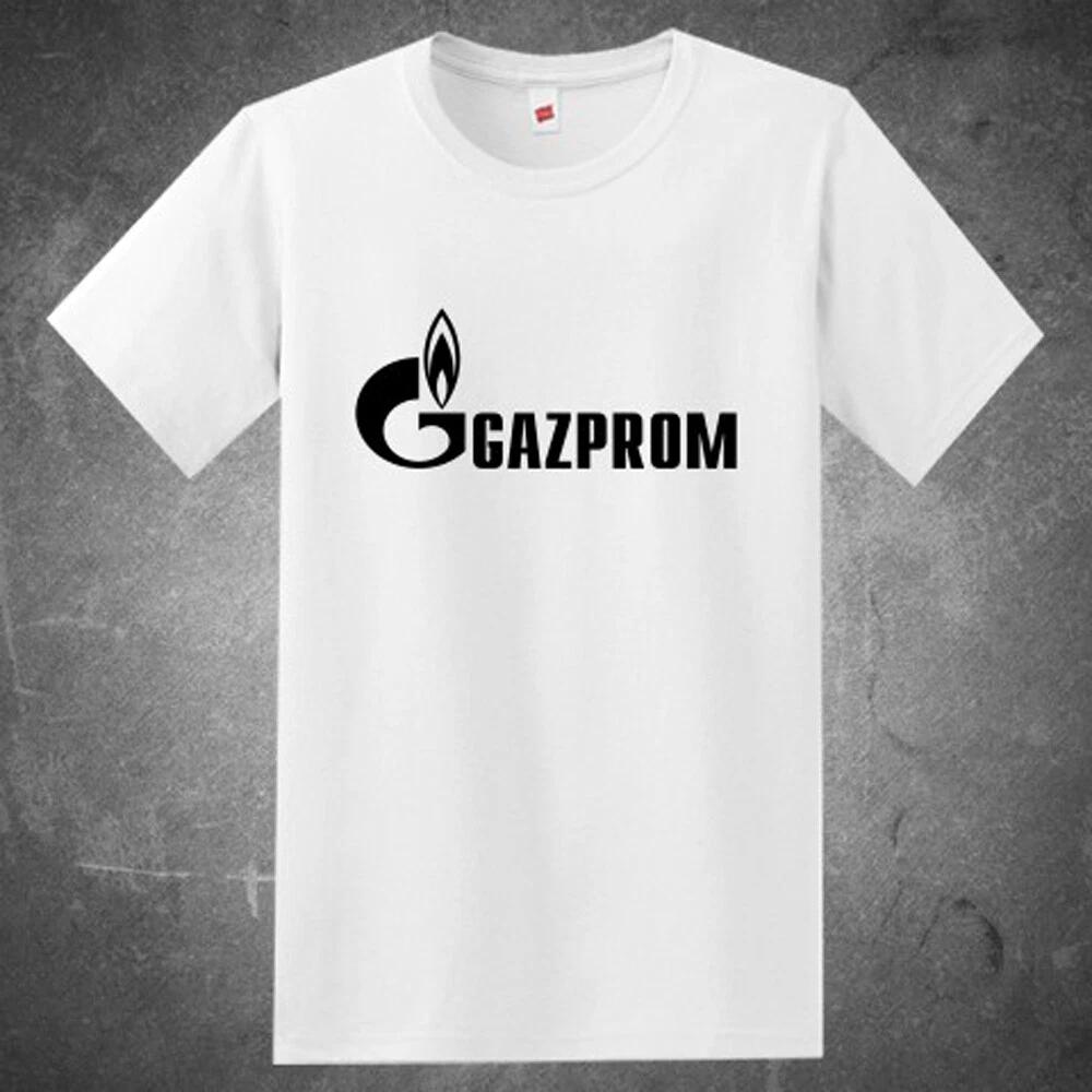 Gazprom Russian Oil COmpany Men s White Size S to 5XL L