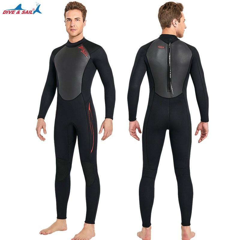 3MM Diving Suit SCR Neoprene One-piece Thermal Thickened Cold-proof Snorkeling Surfer