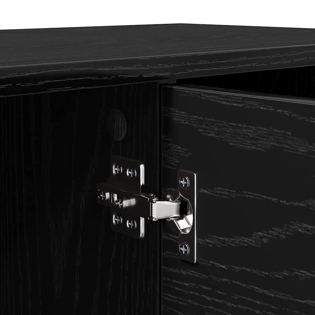 TV Cabinet 102 X 35 X 36.5 Cm Black Oak Effect