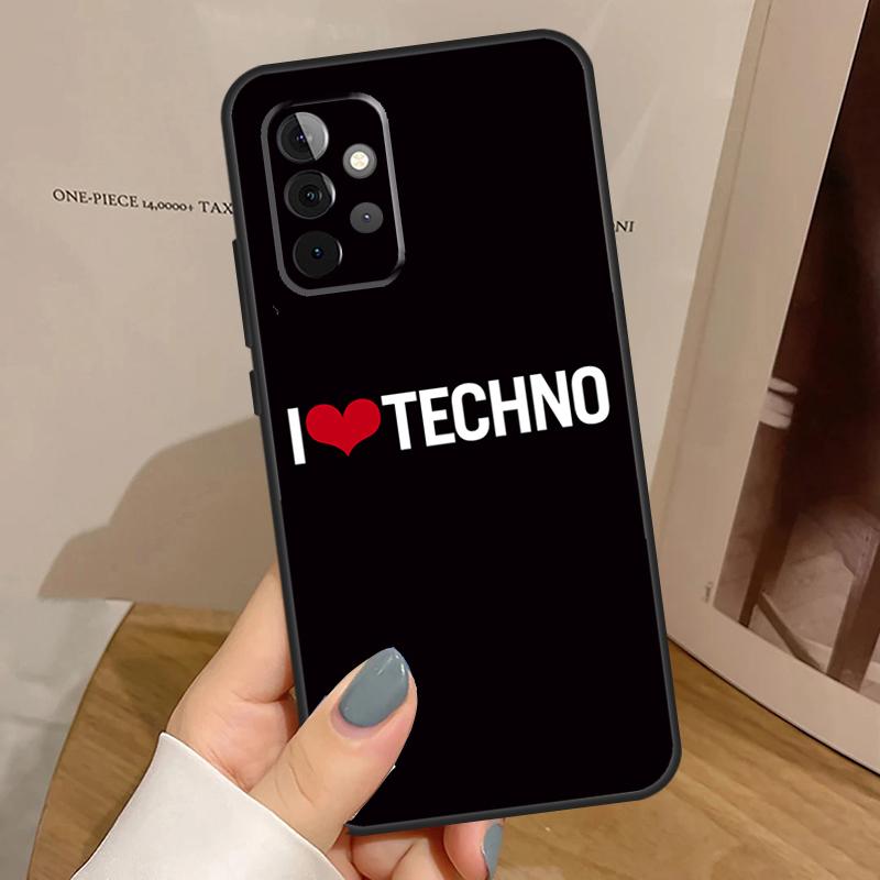Techno Music For Samsung Galaxy A53 A33 A13 A23 A15 A25 A35 A55 A51 A71 A12 A32 A52 A14 A34 A54 Case