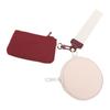 Keychain Wallet Dual Pouch Portable Wallet Miniature Detachable Wristlet Keychain Wallet for Key Lip
