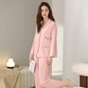 [Hyaluronic Acid] High-end Autumn Pajamas Women's Long-sleeved Modal Cotton Cardigan Silky Women's Loungewear Set