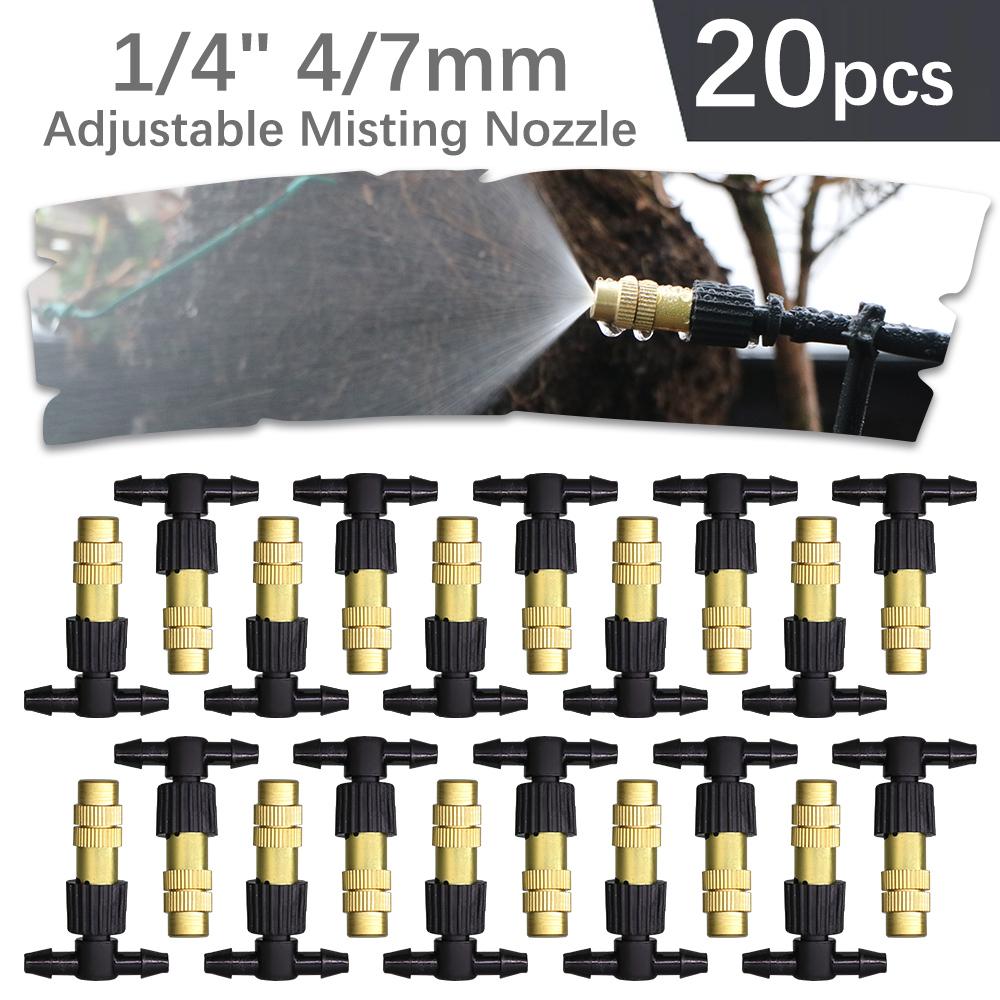 

Комплект самовсасывающего насоса 30-10м 60 Вт Система охлаждения распылением 1/4 4/7 мм Регулируемая форсунка Распылитель Садовый полив