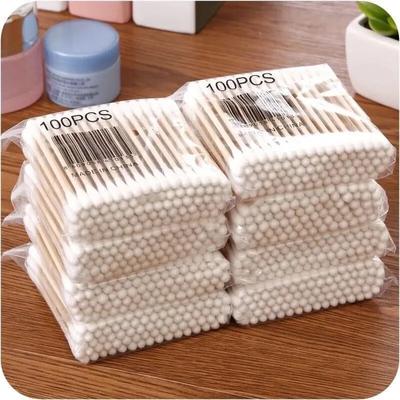 Doppelkopf-Wattestäbchen für Damen, Make-up, Wattestäbchen, Spitze für Holzstäbchen, Nase, Ohren, Reinigung, Gesundheitspflege-Tools