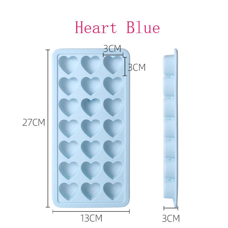 Heart Shape Ice Cube Tray For Freezer 21 Holes Silicone Ice Cube Mold with Removable Lid Flexible for Whiskey Cocktail Chocolate