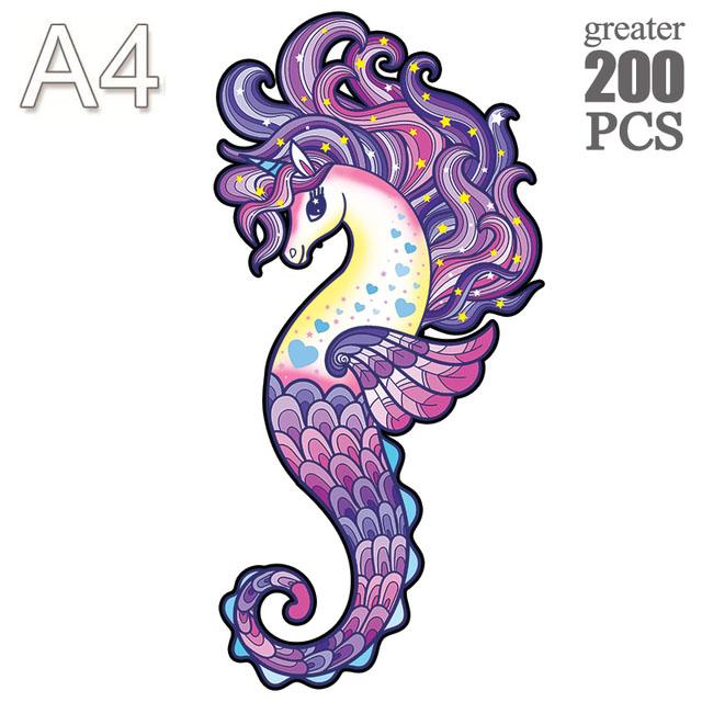 Whale 3d Jigsaw Wooden Animal Puzzles Toys Underwater World Fish Unique Puzzle Gift Interactive Games Educational Toy