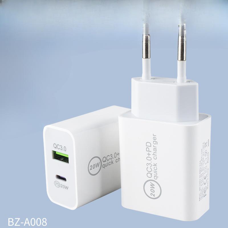 PD20W Dual-port Charging Head Is Suitable for Apple Phone Charger US-specific Adapter