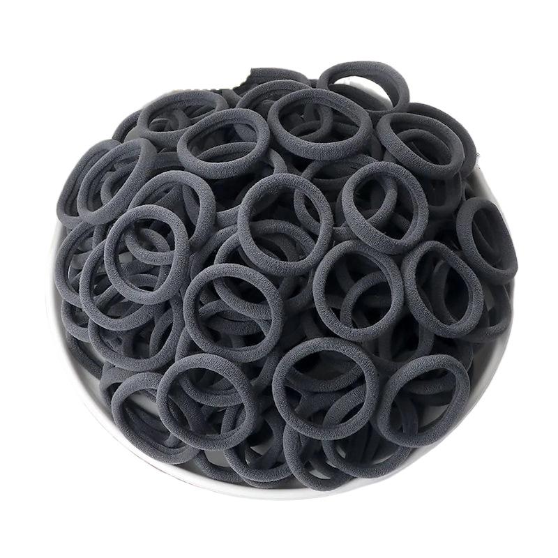 4cm Solid Color Elastic Hair Ties, Girls High Ponytail Towel Circle Hair Accessories