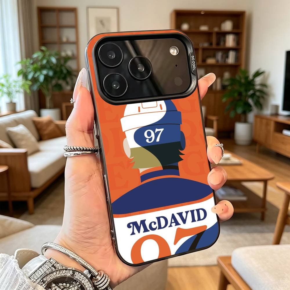 Connor McDavid Hockey Player  Phone Case For iPhone 17,16,15,14,13,12,11 Plus,Pro Max,XS,Colorful Silver Phone case Funda Cover