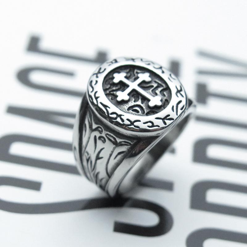 Cross Ring Vintage Ins Trendy Men and Women Couple Ring Vintage Index Finger Cross Ring 2026
