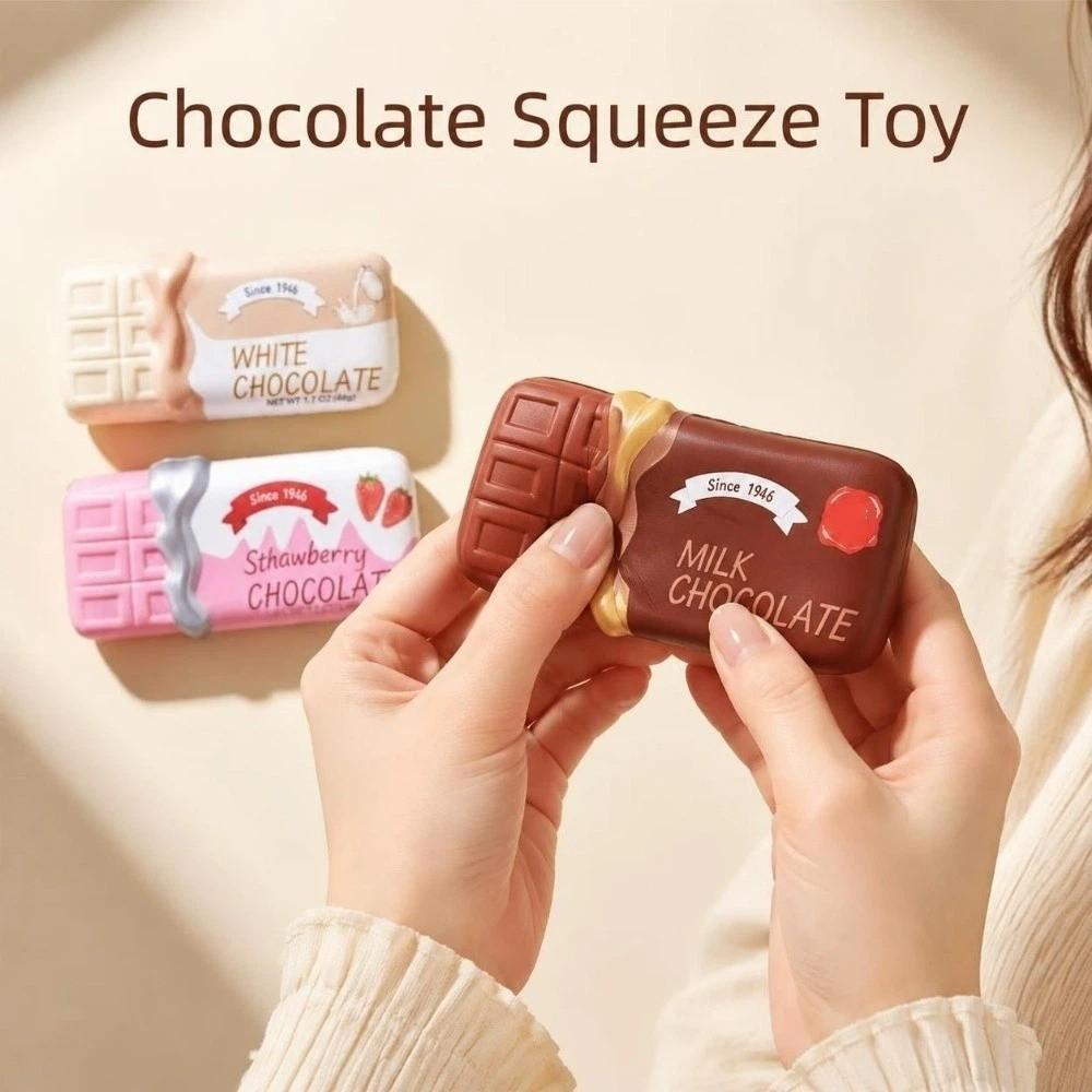 Release Hand Chocolate Stick Squeezing Toy Sensory Slow Rebound Squeeze Toy  Children