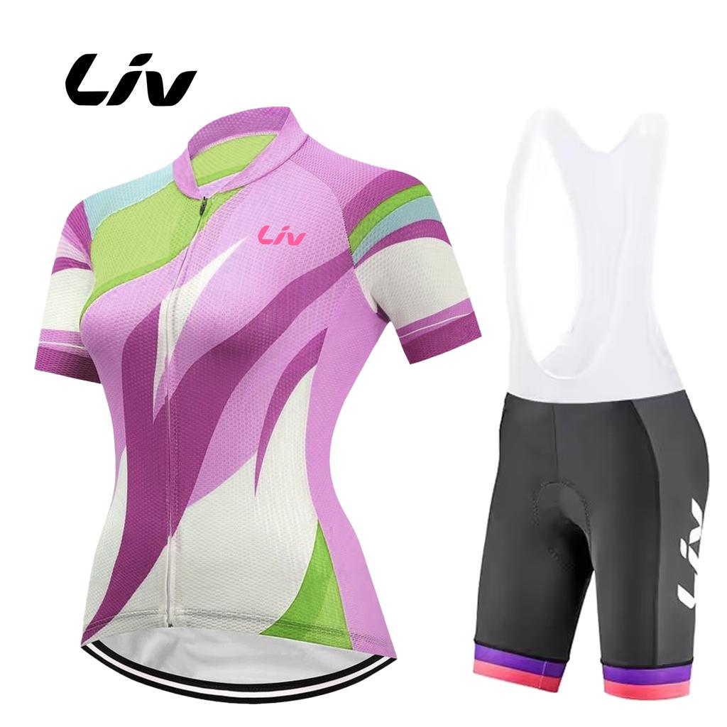 Women Short Sleeve Mtb Bike Clothing Racing Bicycle Clothes Ropa Ciclismo Cycling Jersey Bib Set Summer Breathable Cycling Suit Set 2026