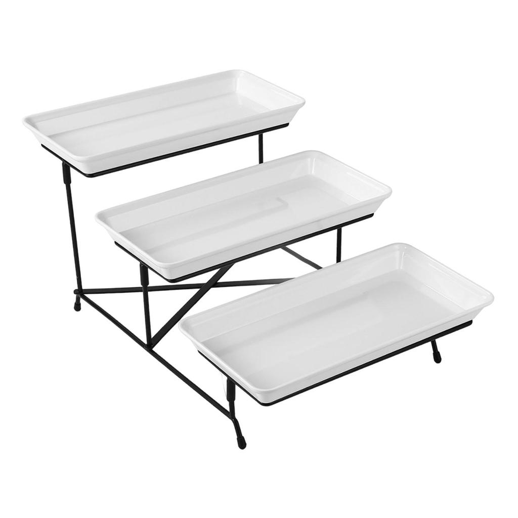 3 Tier Serving Tray, Sturdy, Serving Platters, Fruit Dessert Stand, Cupcake Display Stand, Multifunctional for Cake, Cupcakes