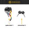 Dasbecan Ignition Lock Cylinder Switch with Keys Compatible with Kia Optima 2011 2012 2013 2014 2015 Rio 2013 2014 2015 2016 2017 Replace 81900-1WK00