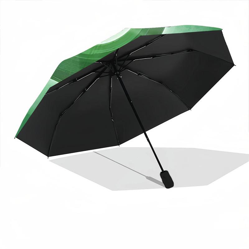 1pc Green Lantern Symbol Umbrella - Automatic Open Compact Travel Umbrella with 60-Rib Durable Frame yy251021103