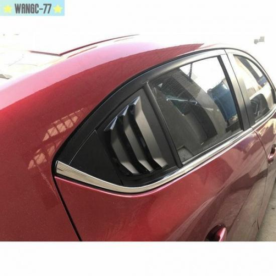 Matte Black Side Window Louver Vent Cover Trim For Mazda 3 Axela 2014-2018 New