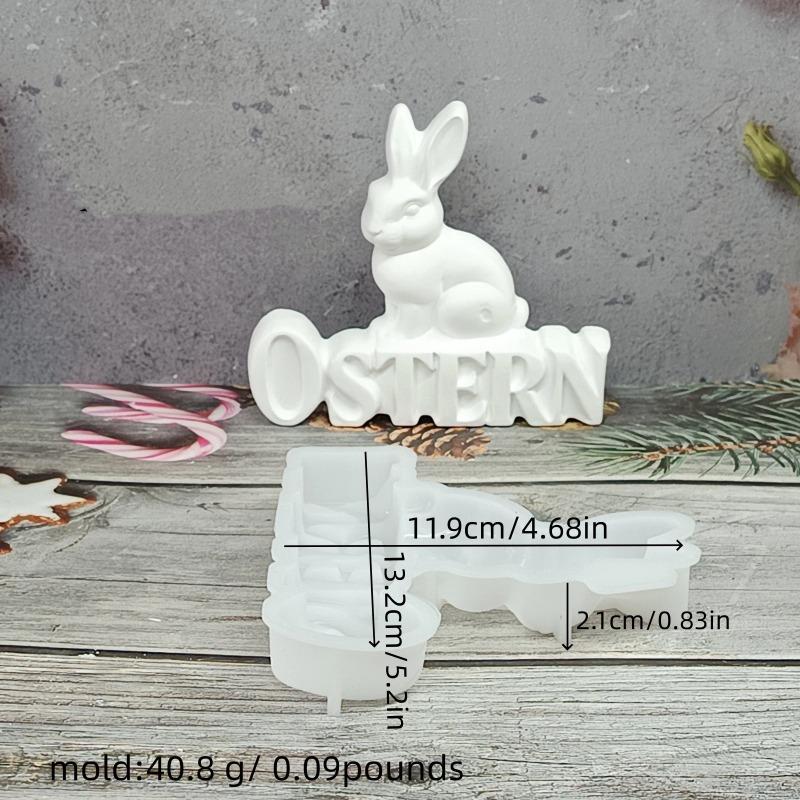 Silicone Mold Easter Bunny Semi Three-dimensional Ornament Silicone Mold DIY Candle Silicone Mold Gypsum Ornament Silicone Mold