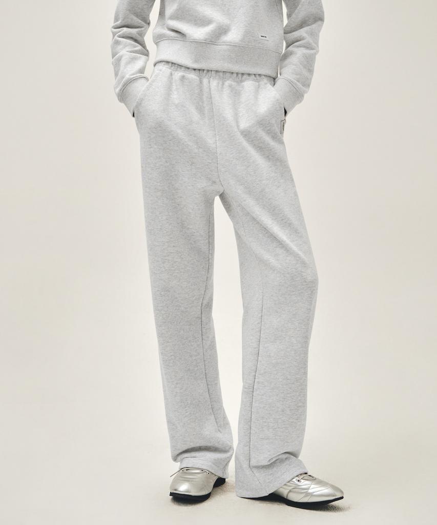 Malittepeulangsowajeobeo W Basic Fold-Over Sweat Pants Light Heather Gray