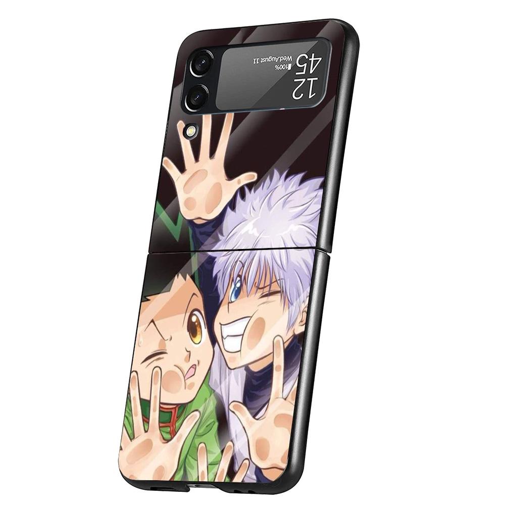 Hunter X Anime Cover Phone Case For Samsung Galaxy Z Flip 7 6 5 4 3 5G Flip7 Flip6 Flip5 Flip4 Flip3 Black Fundas Shell Galaxy Z